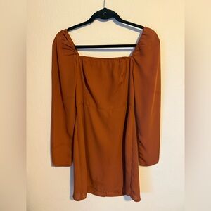 Abercrombie and Fitch Burnt Orange Long Sleeve Dress